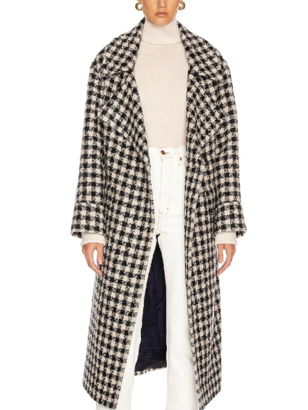 Smythe Houndstooth Blanket Coat size large Blogger Fave!